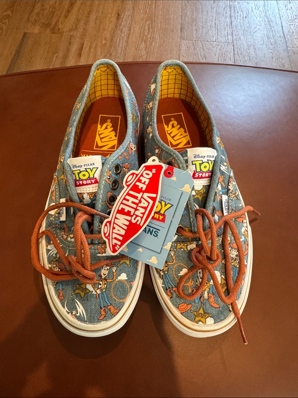 NEW Vans x Toy Story Authentic Woody Denim Sneakers Sz M 7 / W 8.5
